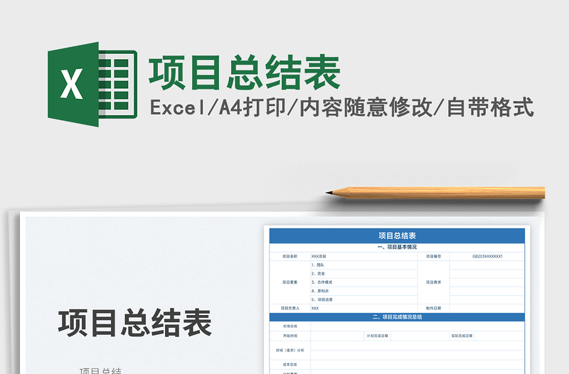 2023項目總結(jié)表免費下載