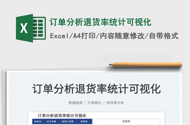 2022訂單分析退貨率統(tǒng)計(jì)可視化免費(fèi)下載