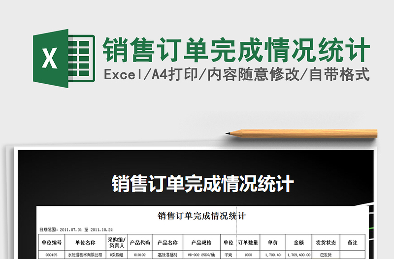 2021年銷售訂單完成情況統(tǒng)計(jì)