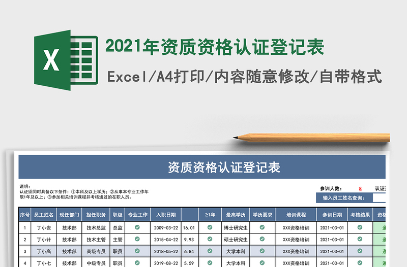 2021年資質(zhì)資格認(rèn)證登記表