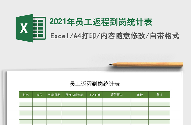 2021年員工返程到崗統(tǒng)計表