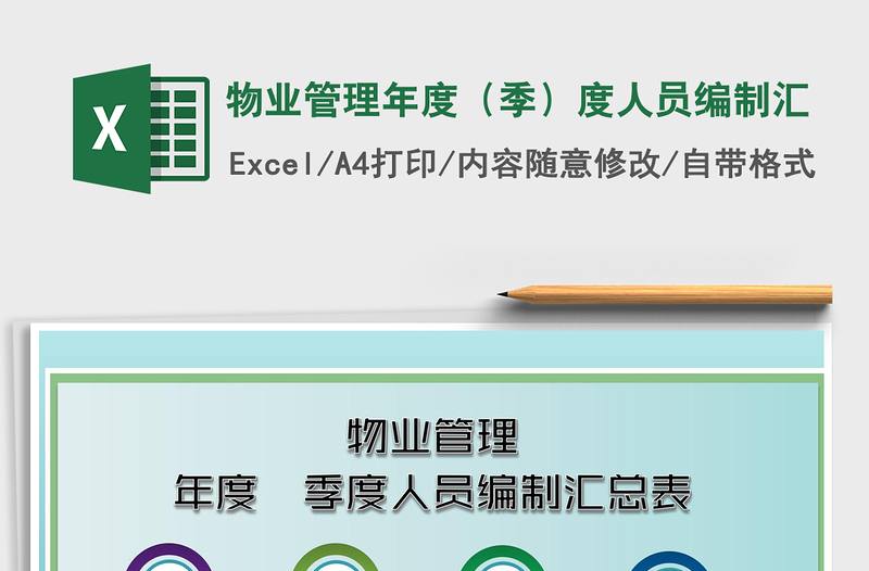 2021年物業(yè)管理年度(季)度人員編制匯