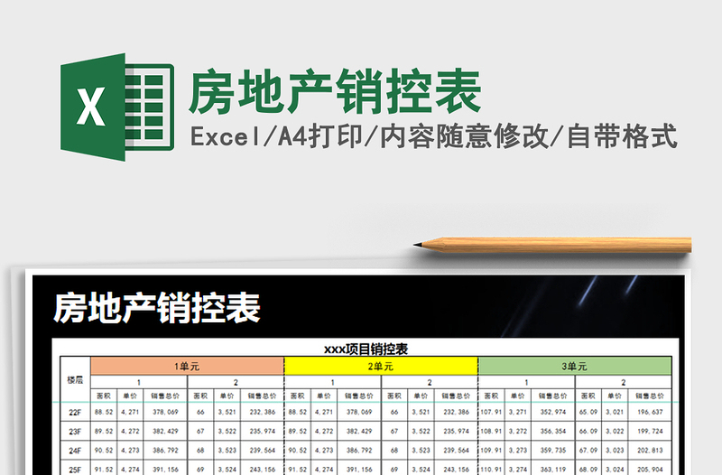 2021年房地产销控表