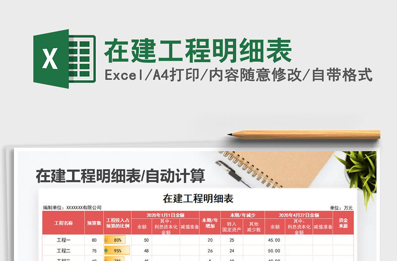2021年在建工程明細表