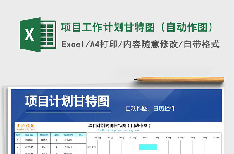 2022年項(xiàng)目工作計劃甘特圖（自動作圖）