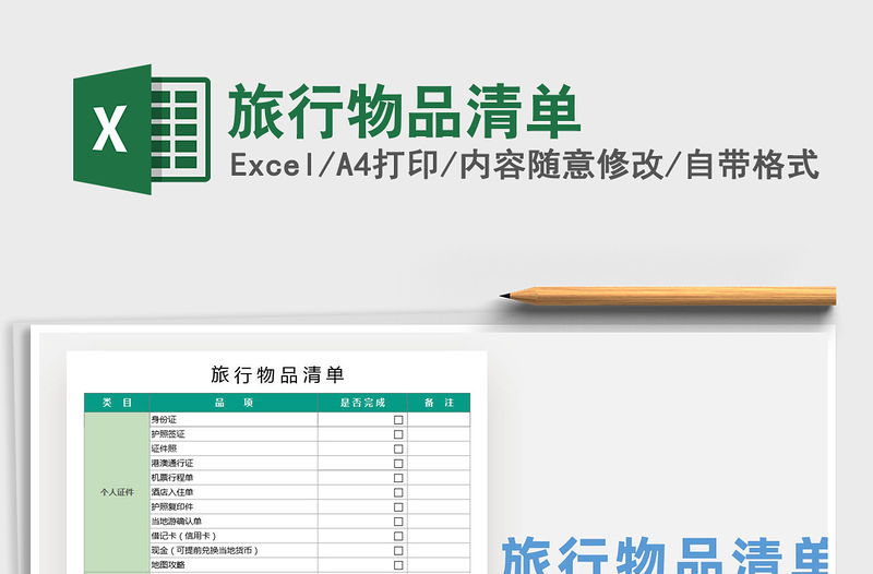 2021年旅行物品清單