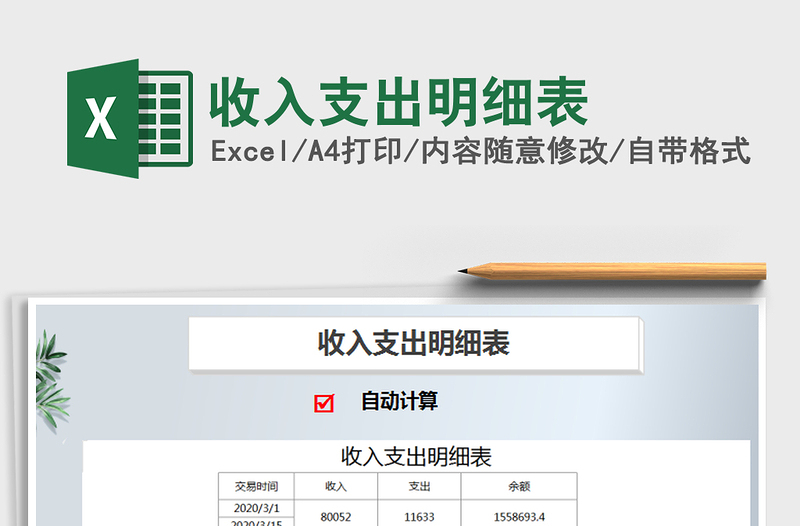 2021年收入支出明細(xì)表