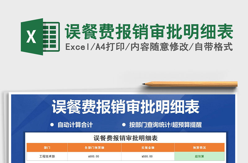 2021年誤餐費報銷審批明細表