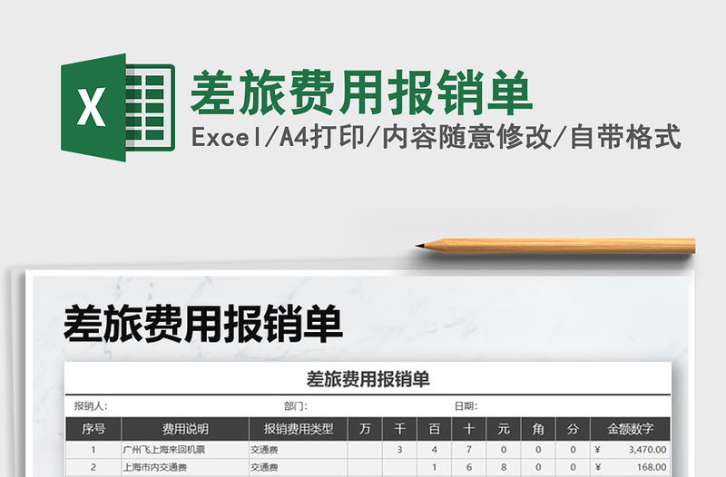 2021年差旅費用報銷單