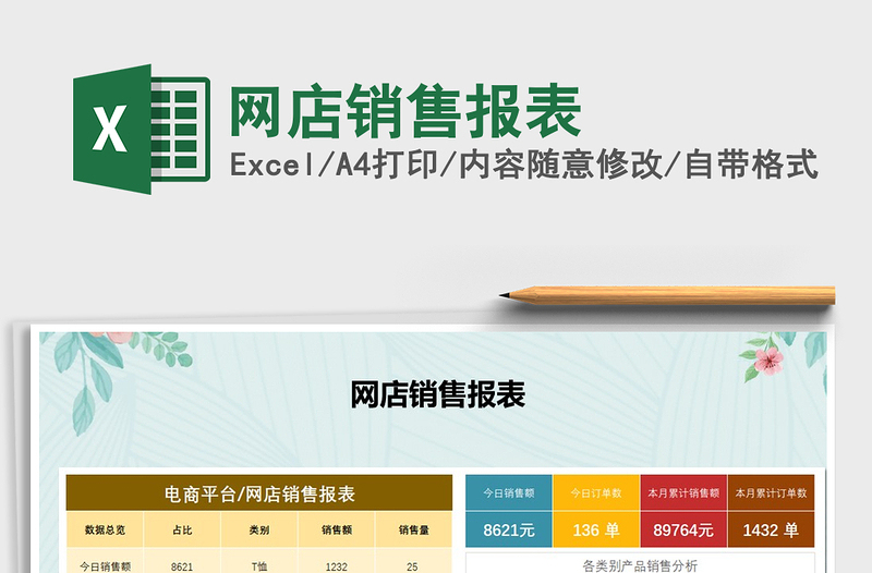 2021年網(wǎng)店銷售報表