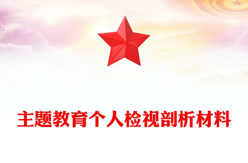 主題教育個人檢視剖析材料