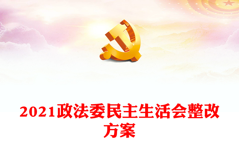 2021政法委民主生活會整改方案