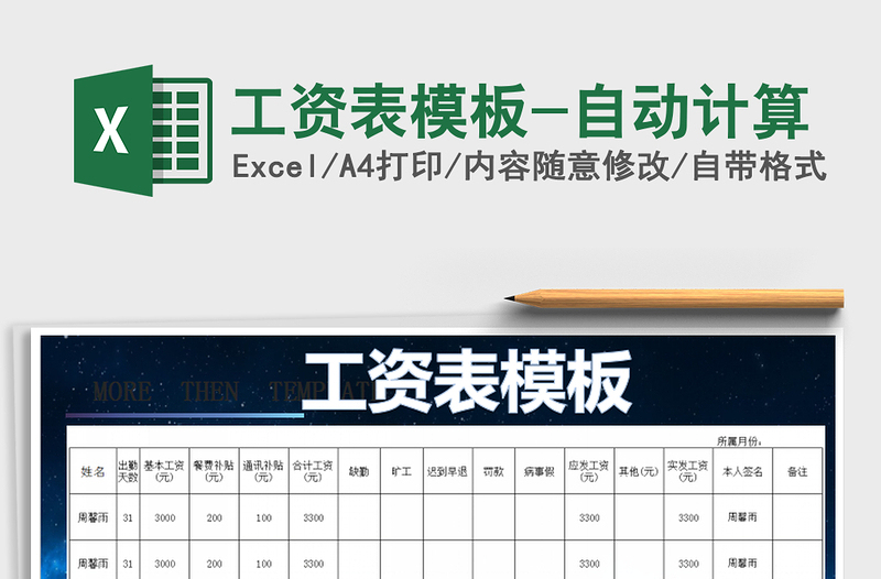 2021年工資表模板-自動計算