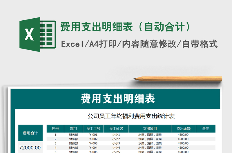 2021年費用支出明細表（自動合計）