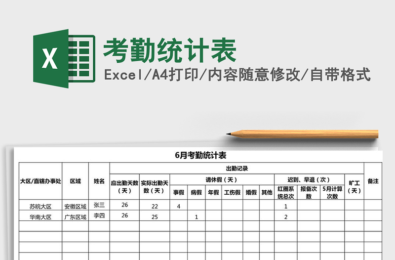 2021年考勤統(tǒng)計(jì)表