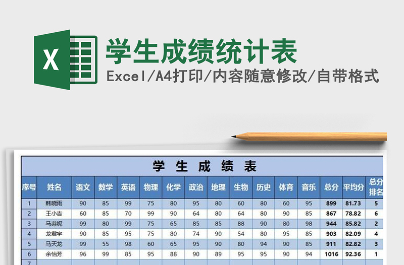 2021年學(xué)生成績(jī)統(tǒng)計(jì)表