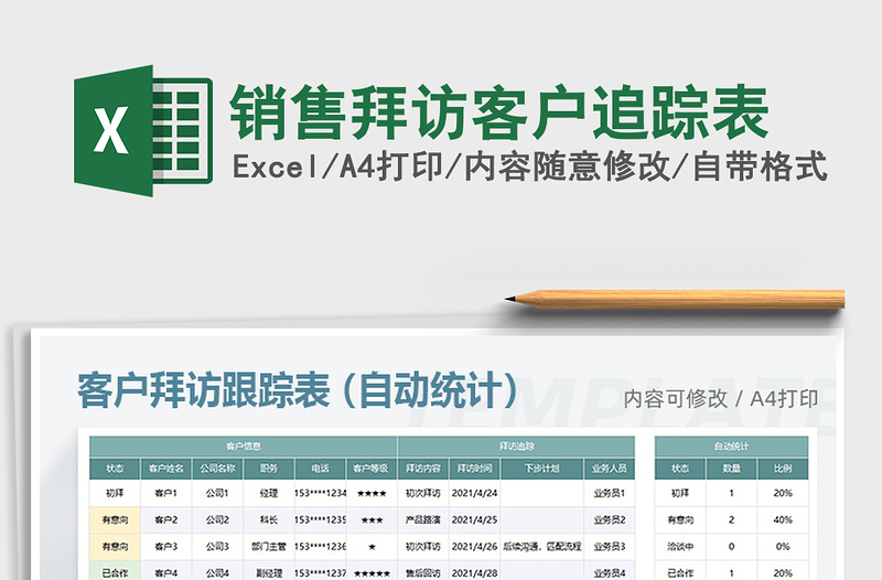 2021年銷售拜訪客戶追蹤表