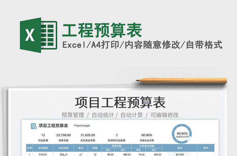 2023工程預(yù)算表免費(fèi)下載