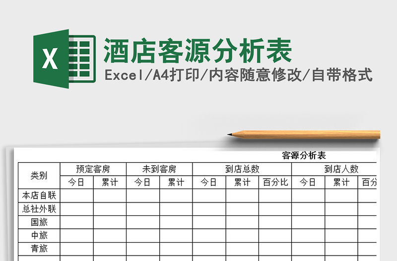 2021年酒店客源分析表