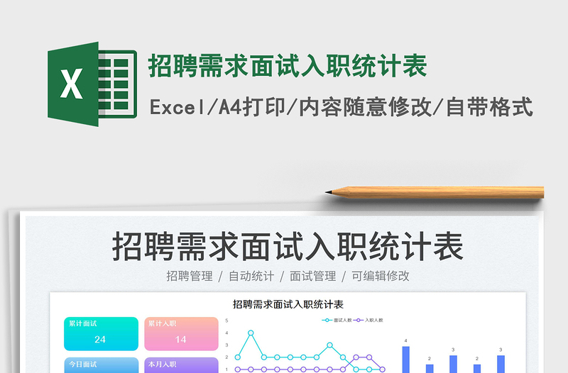 2022招聘需求面試入職統(tǒng)計(jì)表免費(fèi)下載