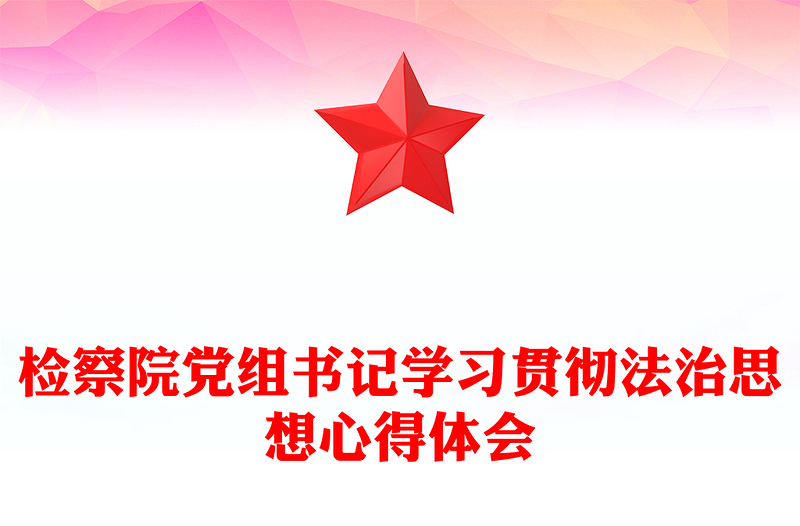 檢察院黨組書(shū)記學(xué)習(xí)貫徹法治思想心得體會(huì)