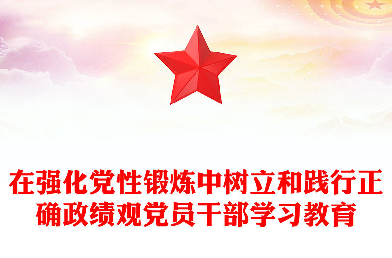 在強化黨性鍛煉中樹立和踐行正確政績觀黨員干部學習教育