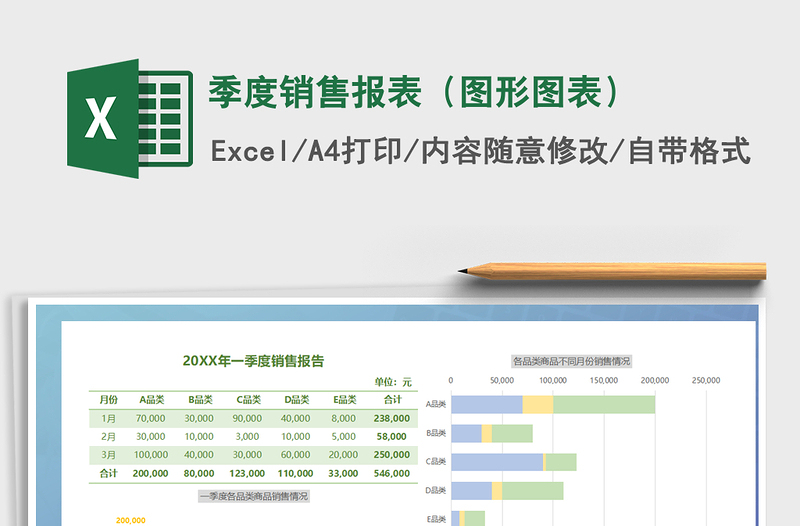 2021年季度销售报表（图形图表）