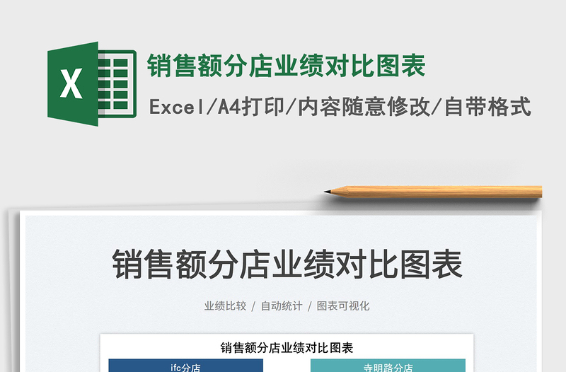 2022銷售額分店業(yè)績(jī)對(duì)比圖表免費(fèi)下載
