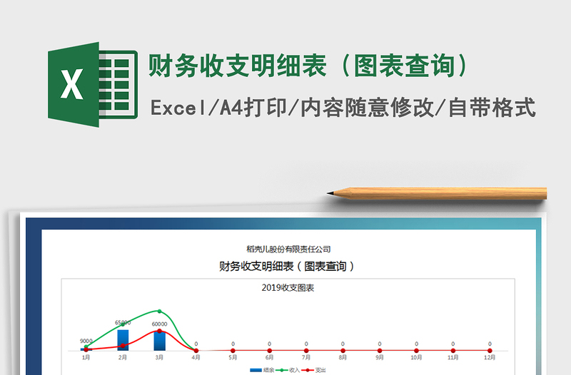 2021年财务收支明细表（图表查询）