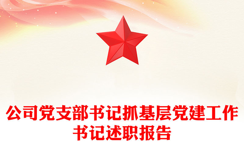 公司黨支部書記抓基層黨建工作書記述職報告