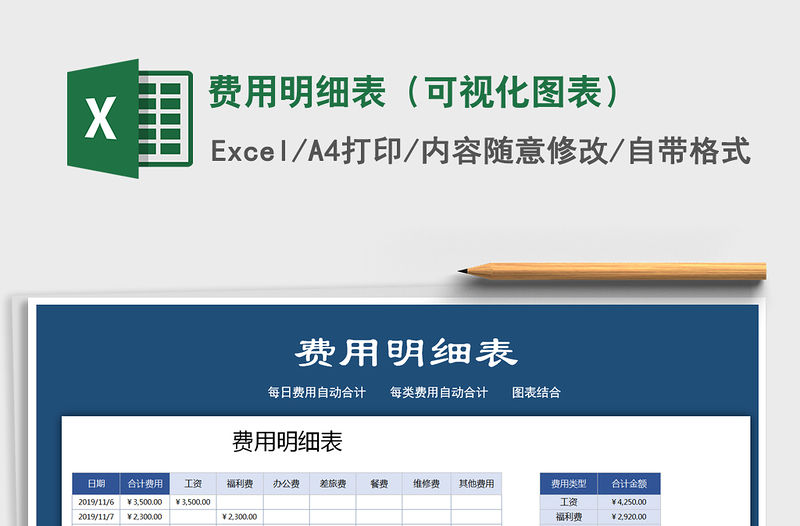 2021年費(fèi)用明細(xì)表（可視化圖表）