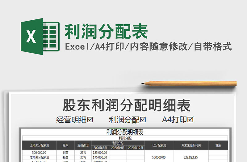 2021年利潤(rùn)分配表