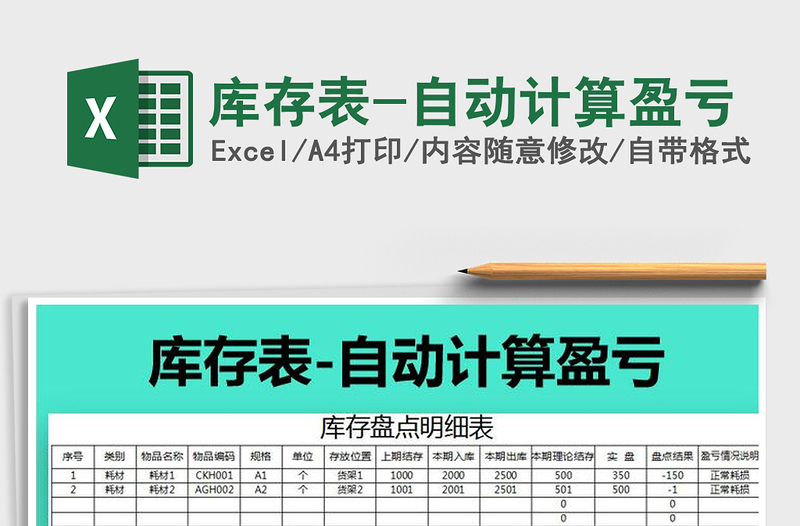 2022年庫存表-自動計算盈虧免費下載
