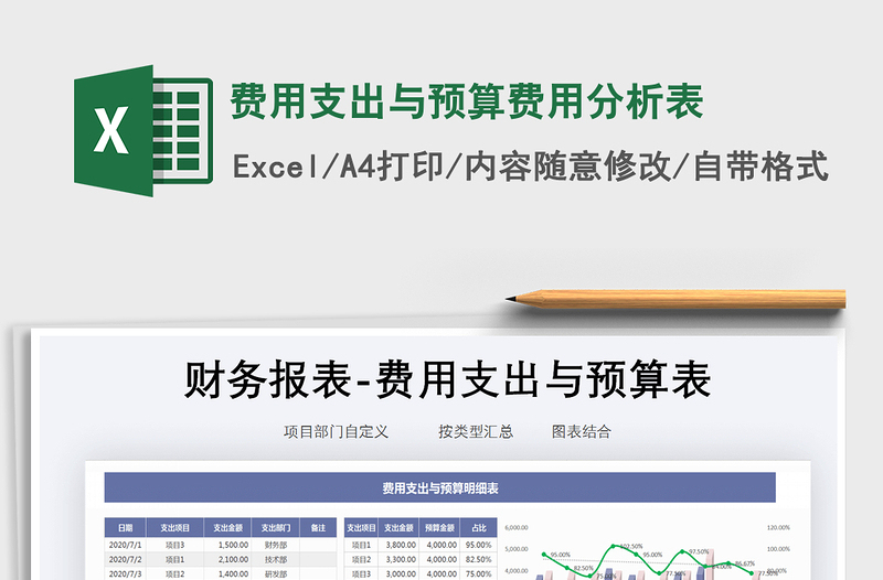2021年费用支出与预算费用分析表