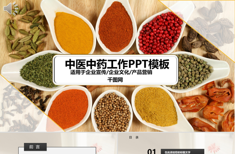 中醫(yī)中藥工作匯報(bào)PPT模板