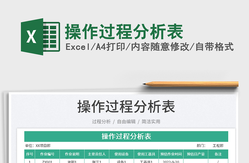 操作過程分析表