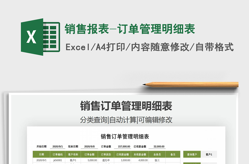 2021年銷售報(bào)表-訂單管理明細(xì)表