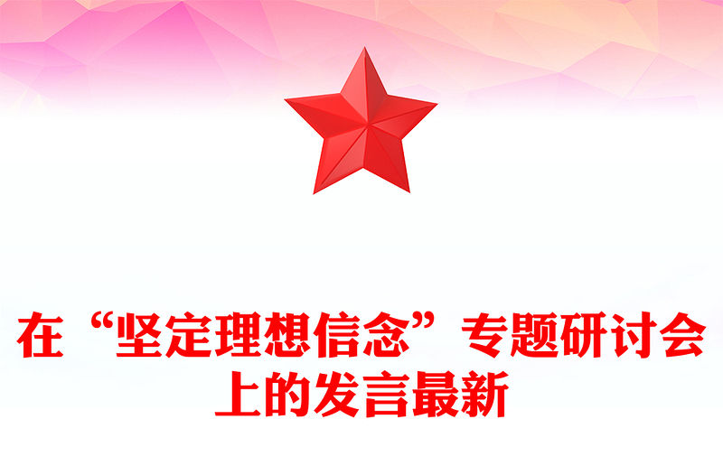 在“堅(jiān)定理想信念”專(zhuān)題研討會(huì)上的發(fā)言最新