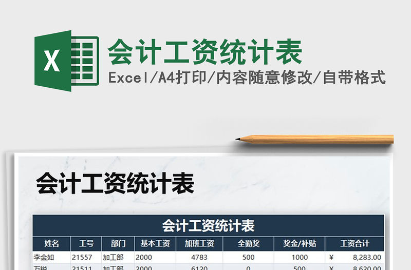 2021年會計工資統計表