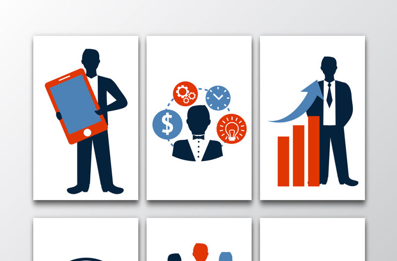 9款矢量商務辦公ppt素材