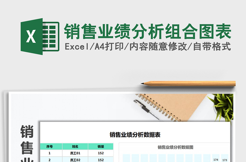 2021年銷售業(yè)績分析組合圖表