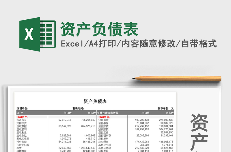 2021年資產(chǎn)負(fù)債表