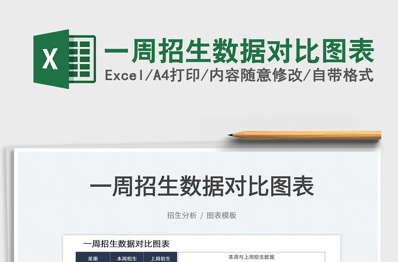 2022一周招生數(shù)據(jù)對比圖表免費下載
