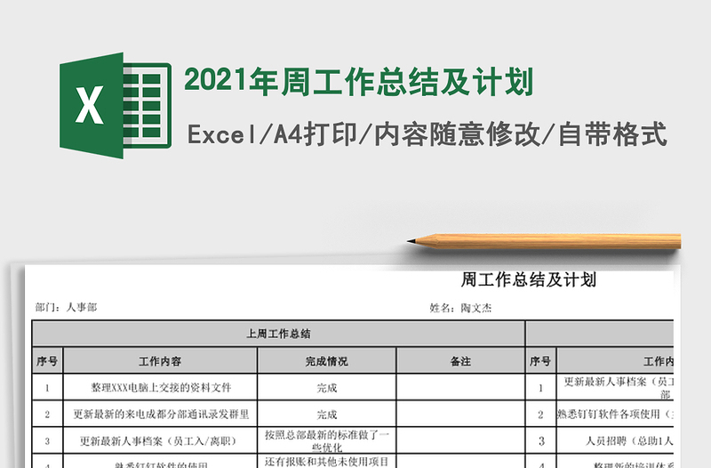 2021年周工作總結(jié)及計(jì)劃