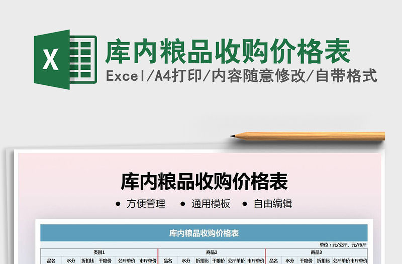 2021年庫內糧品收購價格表