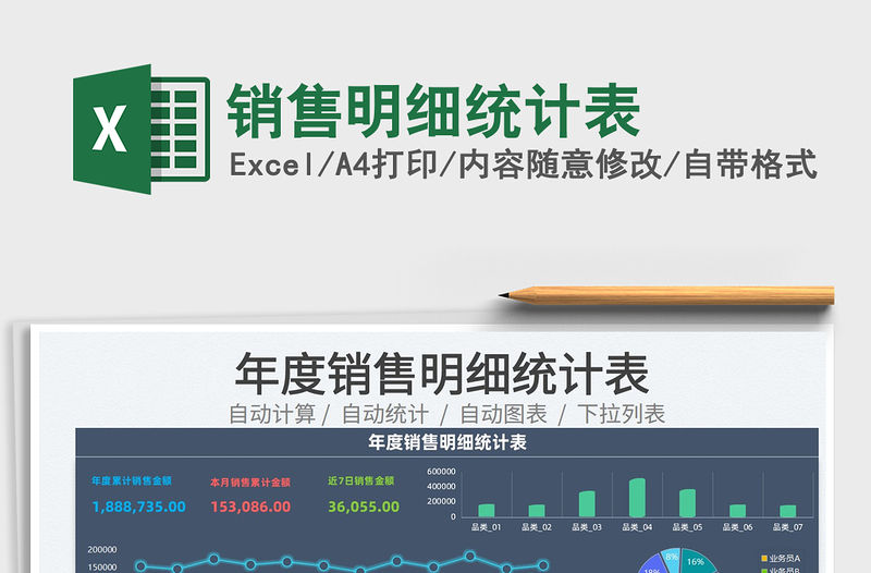 2022銷售明細(xì)統(tǒng)計表免費(fèi)下載
