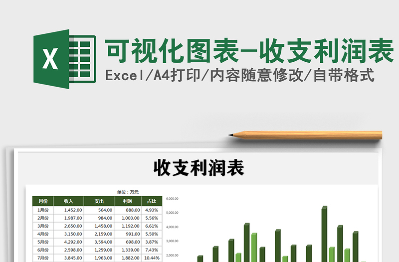 2021年可视化图表-收支利润表