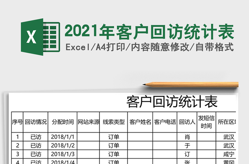 2021年客戶回訪統(tǒng)計(jì)表