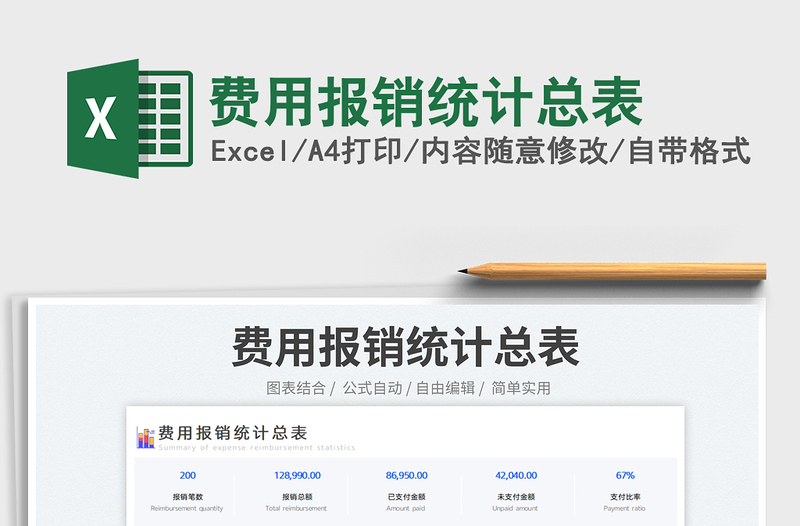 費(fèi)用報(bào)銷統(tǒng)計(jì)總表