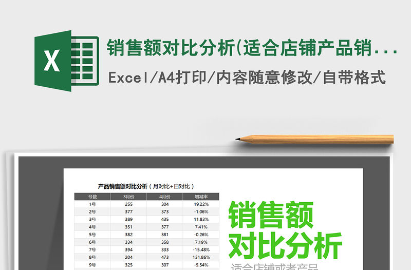 2021年銷售額對比分析(適合店鋪產品銷售員業績對比分析)